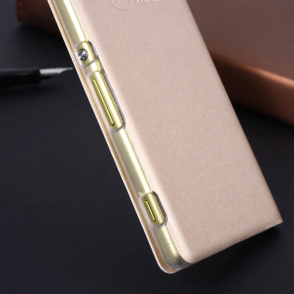 Кожаный чехол-книжка для sony Xperia XA XperiaXA sony XA F3111 F3113 F3115 Dual F3112 F3116 чехол для телефона с прозрачным окошком