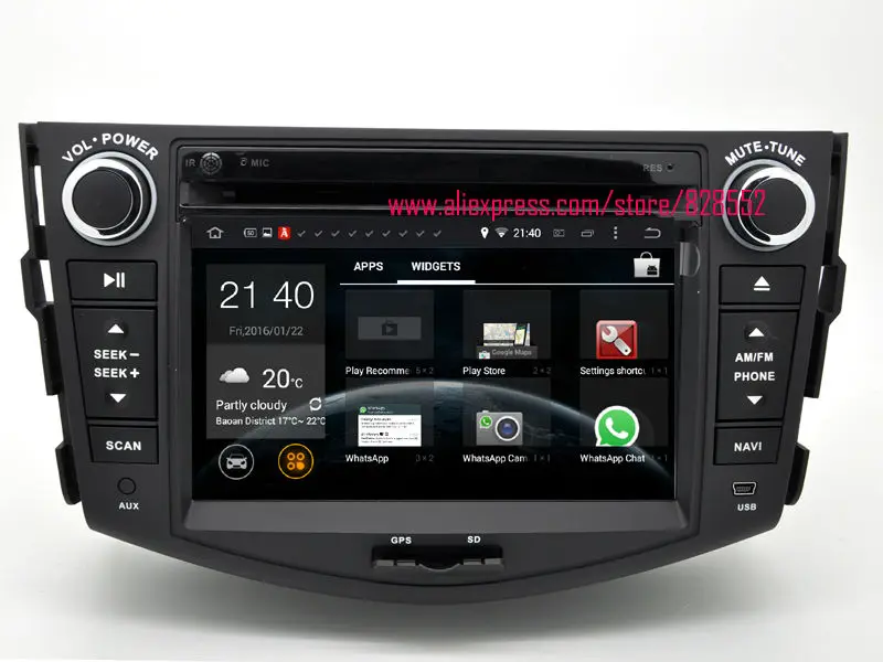 Excellent Free Shinpping Android 6.0 Quad-core RAM 2GB Car DVD Player For old Toyota RAV4 With 3G/wifi USB GPS BT MP3 MP4 1