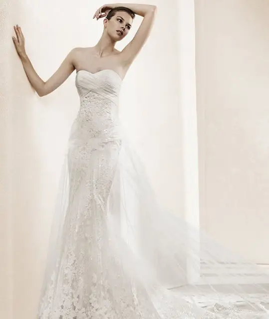Bling Mermaid Wedding Dress with Open Back