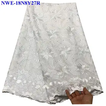 

2018 New White color swiss voile lace in switzerland high quality african lace fabric swiss voile lace dry fabric XY7651
