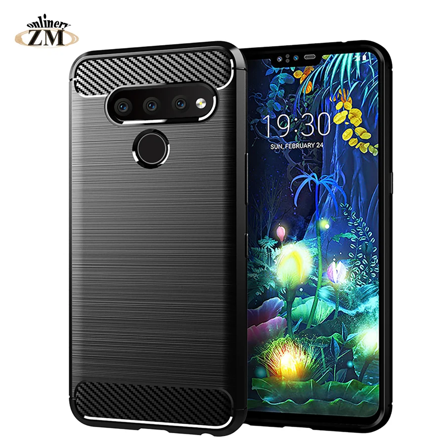 

Ultra Thin Cases For LG V30 V30S plus V35 V40 V50 ThinQ Case Silicone Carbon Fiber Cover For LG X4 plus X5 one X2 2018 Cover