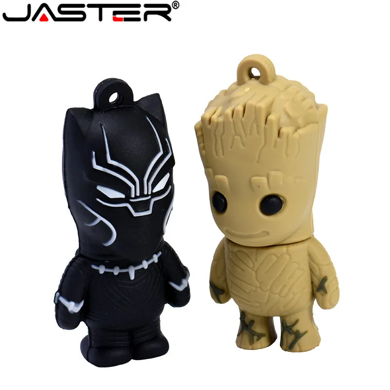 

SHANDIAN Marvel Comics Black Panther Deadpool USB 2.0 Pen Drive minions Memory stick pendrive 4GB 16GB 32GB 64GB gift