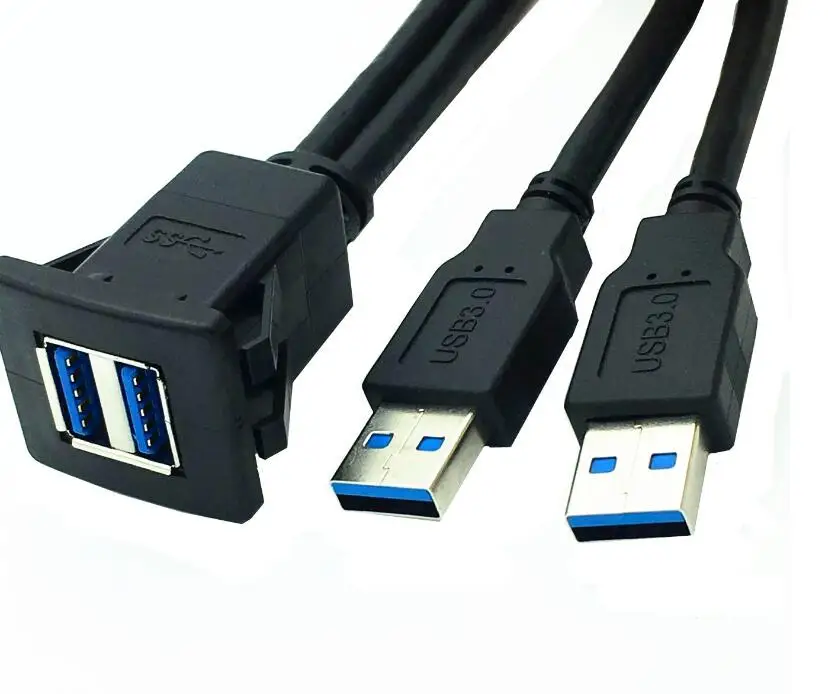 Dual port USB3.0 waterproof line car dashboard audio extension cord Usb For Car ABS shell 1m 2m 3ft 6ft | Компьютеры и офис