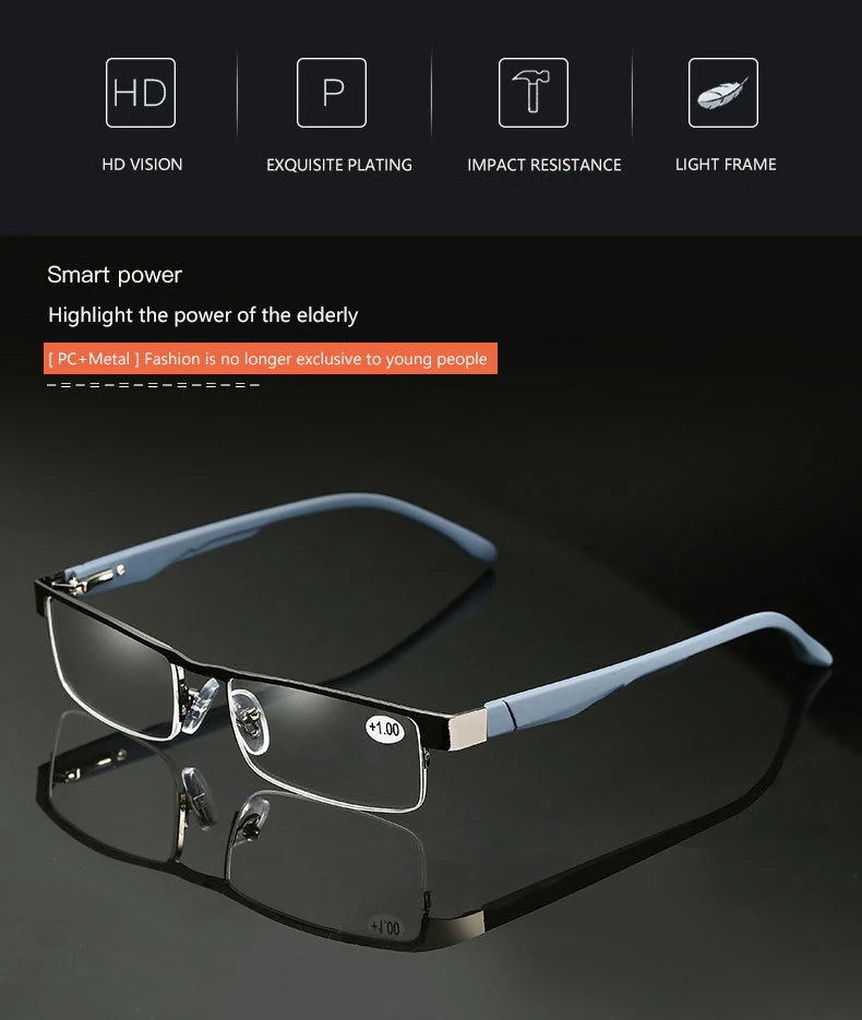 Мужские очки для чтения из титанового сплава, не сферические линзы с покрытием из 12 слоев, ретро, бизнес, очки для дальнозоркости
