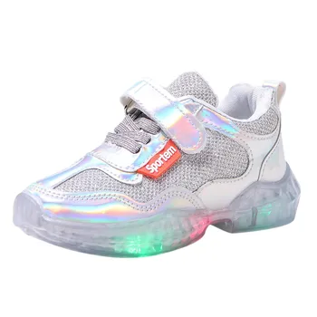 

Children Led Shoes Kids Baby Girls Boys Mesh Led Luminous Sport Run Sneakers Casual Shoes Sapato Infantil #Zer