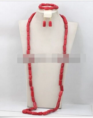 

huij 003639 Handmade African Wedding Coral Beads Necklace Set,Fashion Woman Jewelry Set