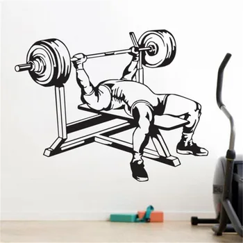 

Gym Sticker Fitness Decal Body-building Posters Vinyl Wall Decals Pegatina Quadro Parede Decor Mural Gym Sticker