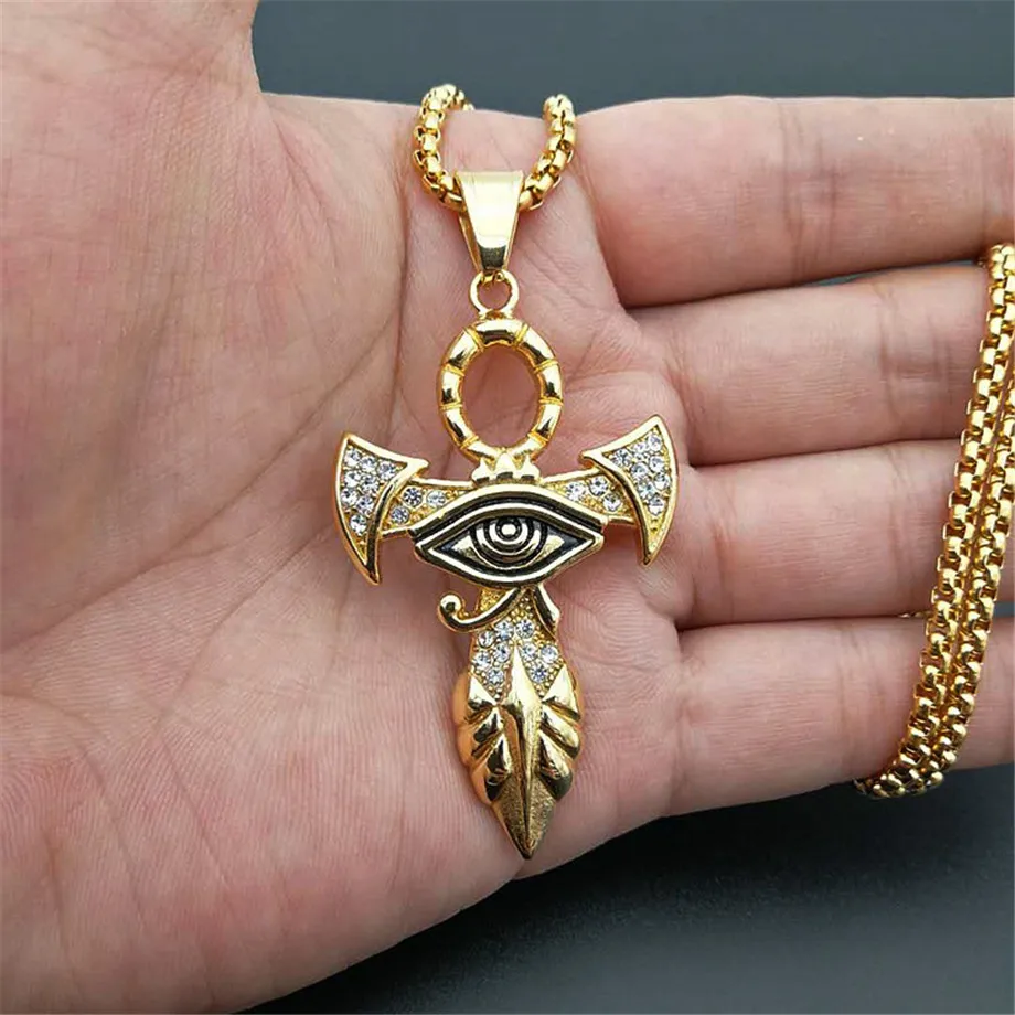 Egyptian Ankh Cross Pendant Necklace 