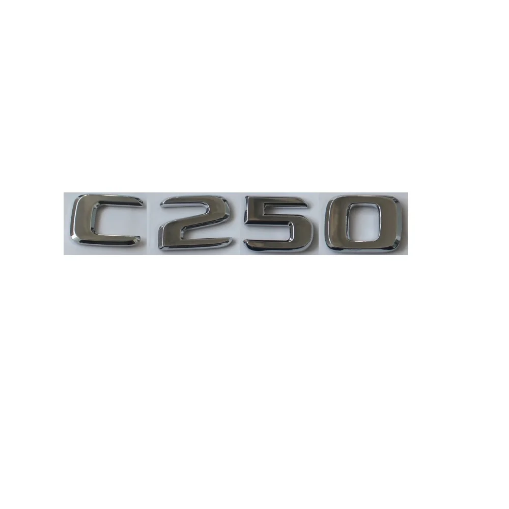 

Newest Chrome ABS Rear Trunk Letters Badge Badges Emblem Emblems Sticker for Mercedes Benz C Class C250 2017