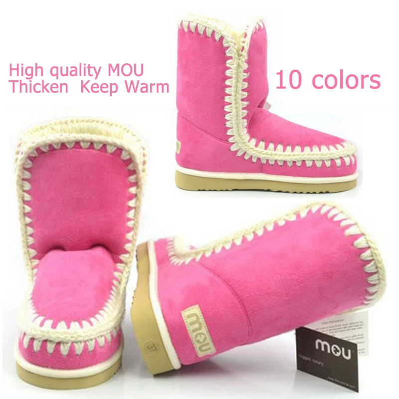 Dispensación Estar confundido toca el piano Más Size15 invierno nueva marca Mou botas mujer zurriago de cuero mantener  cálida lana hechos a mano interior de la nieve botas chicas zapatos de  color caramelo|boots mukluk|boot campboots book - AliExpress