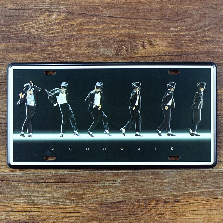 Michael Jackson License Plates Retro Art Wall Plaque Pub decoration