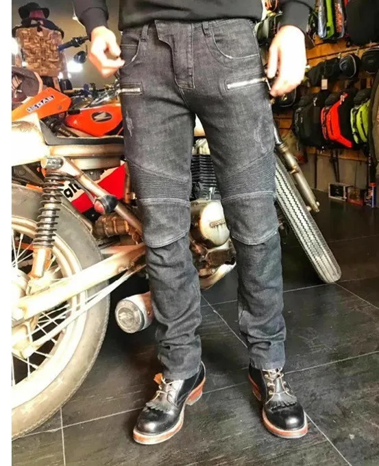

Keep warm in winter Motorcycle Pants Men Moto Jeans Protective Gear Riding Touring Motorbike Trousers Motocross Pants Pantalon