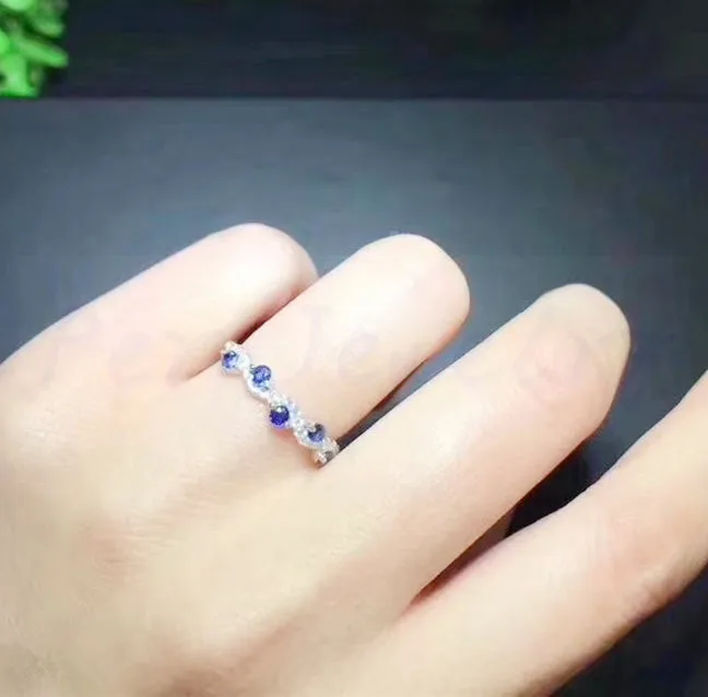 Настоящий рубин кольцо натуральный настоящий Рубин 925 Стерлинговое серебро палец кольца 0.1ct* 5 шт драгоценный камень# X18060801