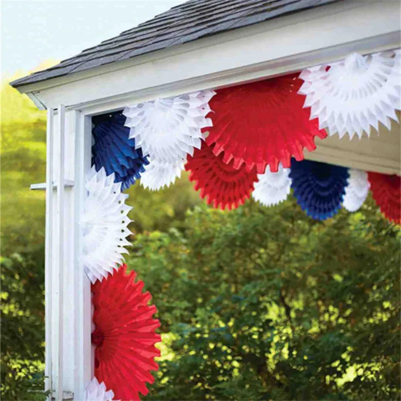 Tissue Paper Snowflakes 12inch 30cm 1pcs White Snowflake Fans for