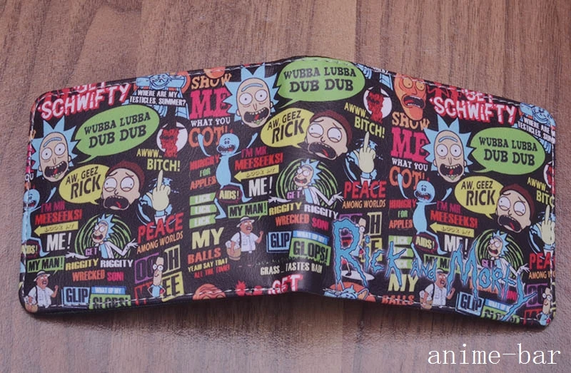 

New Rick and Morty Bifold Wallet Coin Zipper Pocket Short Purse Student Photo Card Holder Character Fatshion Wallets Gift