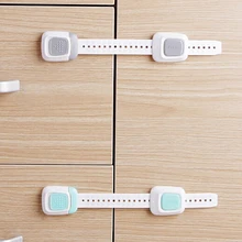 Хорошее качество детские безопасные замки для ящика двери шкафа ремень для шкафа защитные замки пластиковые детские защитные замки