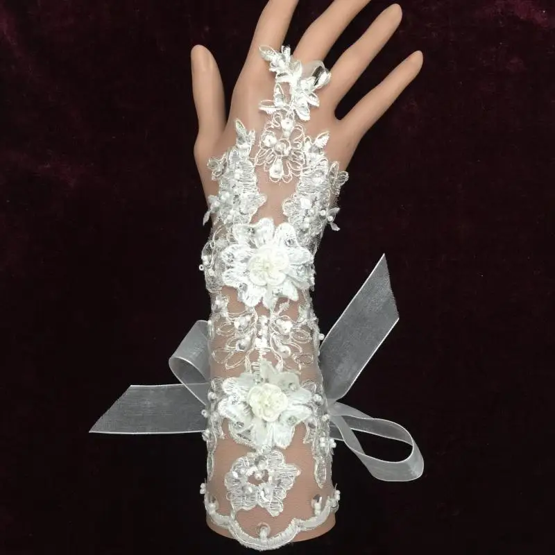 Free Shipping wedding gloves fingerless new Style wedding gloves accesorios para boda Adult Wrist brides lace gloves