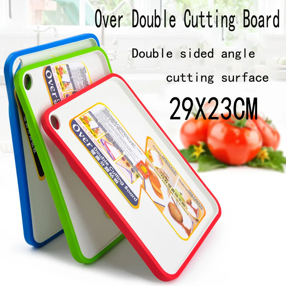 29X23CM Over double Cutting Board Non Slip Plastic Kitchen Cutting Chopping Board Blocks double side angle