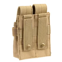 Two color choose Tactical Molle Double Cartridge Clip Bag Pistol Magazine Mag Pouch Carry Bag black