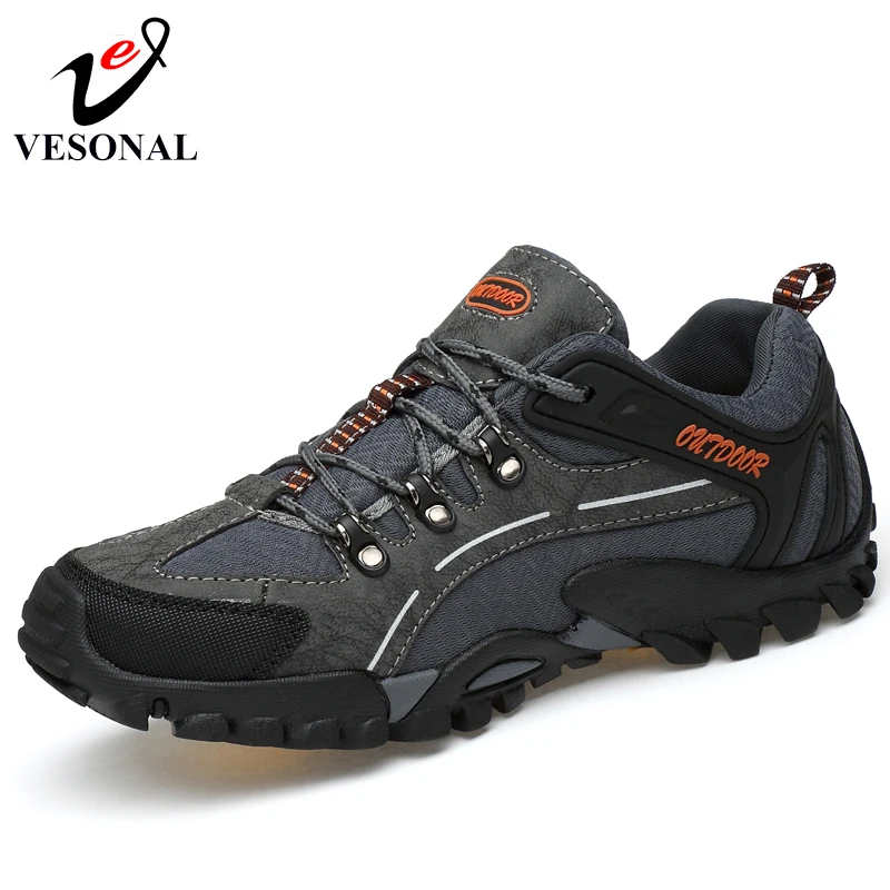 

VESONAL Brand Fashion Sneakers Male For Men Shoes Adult 2018 Autumn Rubber Hard Wearing Walking Lace Up Footwear Patchwork 1323