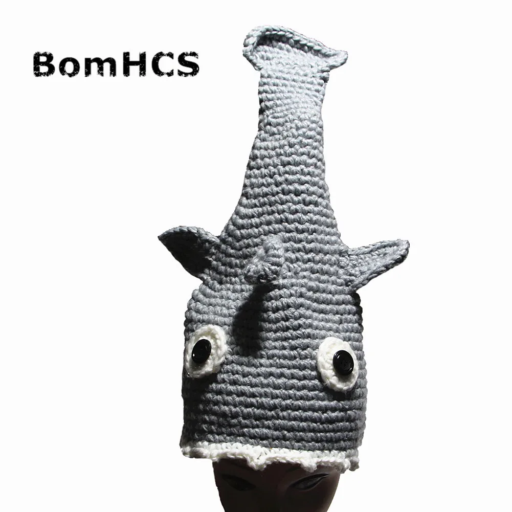 BomHCS Novetly Shark Hat ручная работа вязаная шапочка с животными для мартовских вечерние подарки
