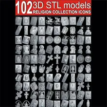 102 шт. религиозная коллекция иконы 3d модель STL рельеф для ЧПУ STL формат христианский 3d модель stl рельеф artcam vectric aspire