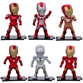 

New Attack Iron Man Mark 3 PVC Action Figure Brinquedos Robot Figurine Collection Juguetes Model Kids Toys 6pcs/set