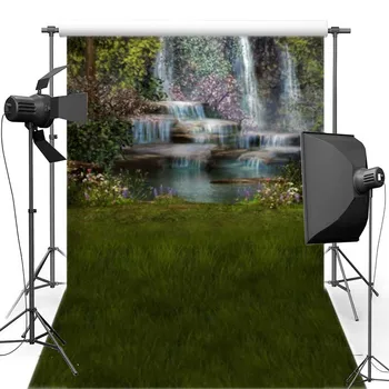 

MEHOFOTO Forest Waterfall New Fabric Polyester Photography Background For Children Vinyl Backdrop For Baby Photo Studio 2843