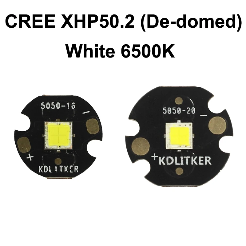 

Cree XHP50.2 (De-domed) White 6500K LED Emitter with KDLITKER DTP Copper MCPCB - 1 pc