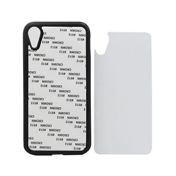

90 pcs/lot 2D Sublimation Blank Case PC+TPU Rubber Back Cover for iPhone Xs Xr Xs max with Aluminum Sheet for iPhone X 8 7 6