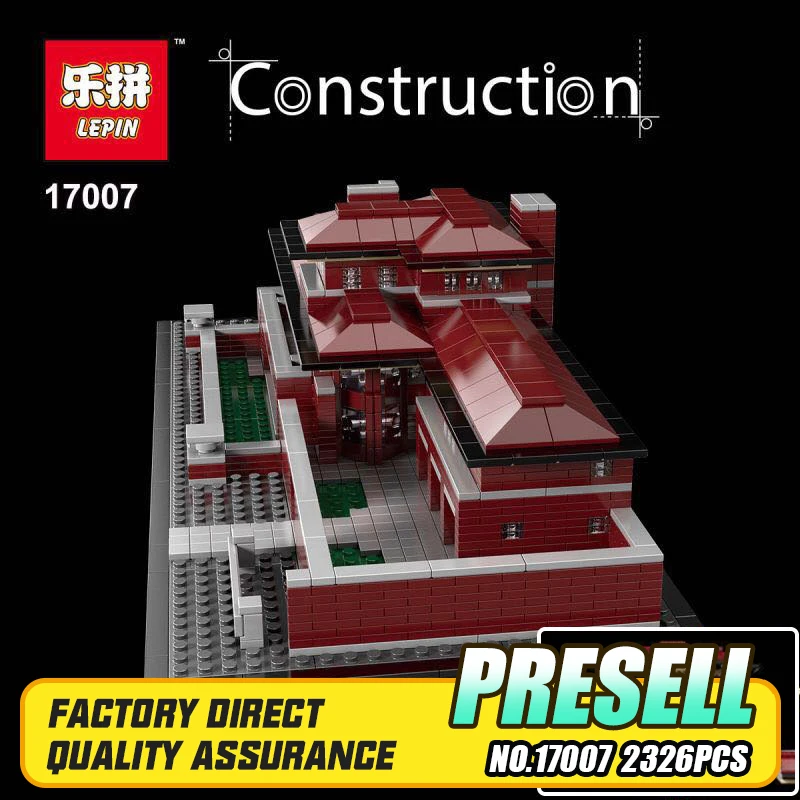 

Lepin 17007 2326Pcs Genuine Architecture Series The Robie House Set Children Educational Building Blocks Bricks Toys Model 21010