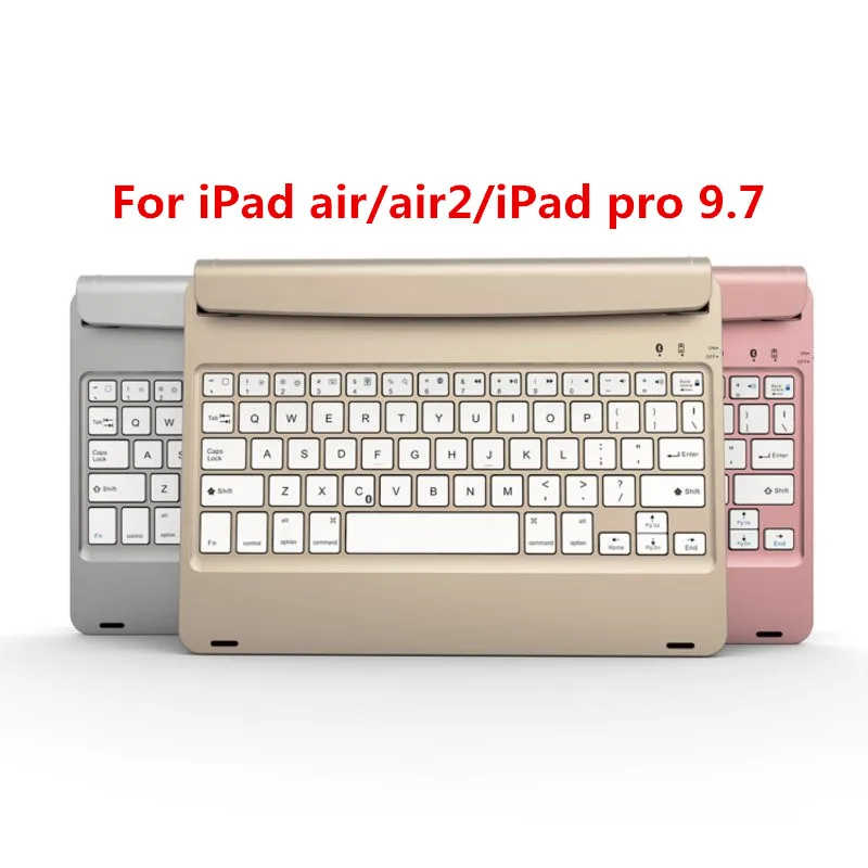 

For Apple For iPad Air 2 Ultra Slim ABS Wireless bluetooth Keyboard 130 Degree Adjuetable 9.7inch Keyboard Case For iPad air 2
