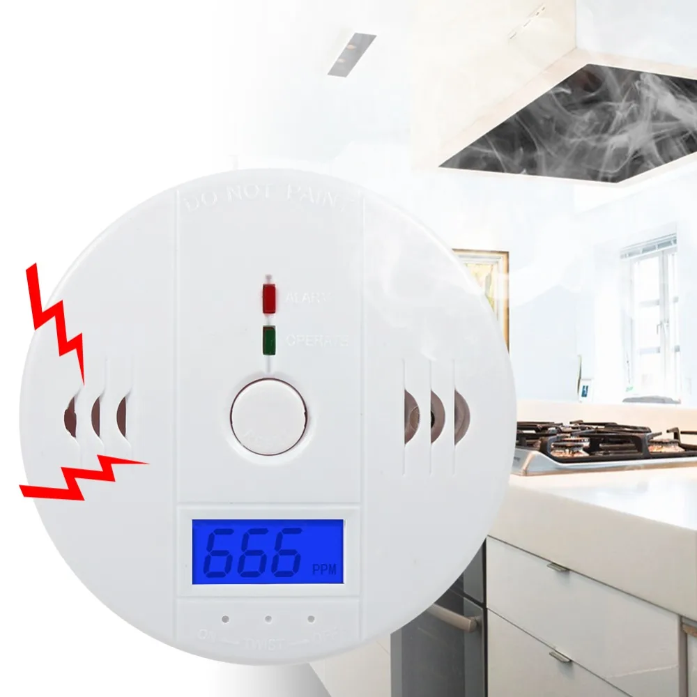 Охранных 85dB Предупреждение высокочувствительный ЖК дисплей независимых