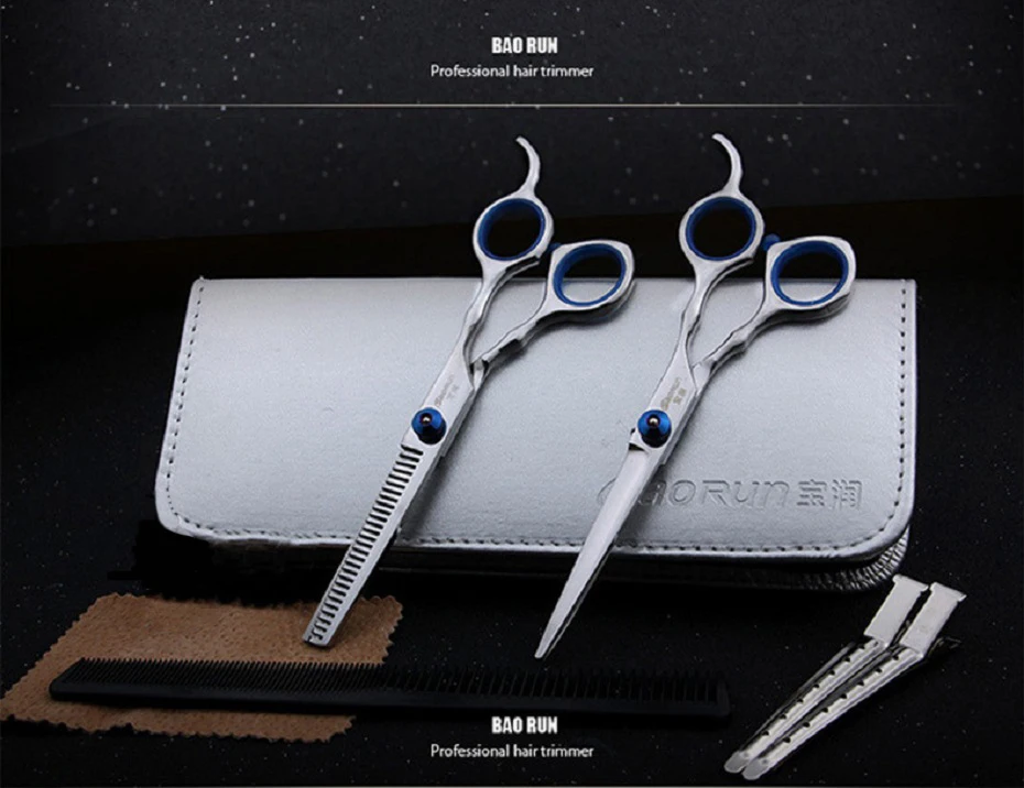 Baorun XK01 new hair scissors, bangs scissors, thin hairdressing scissors, straight snips scissors, pinking shears