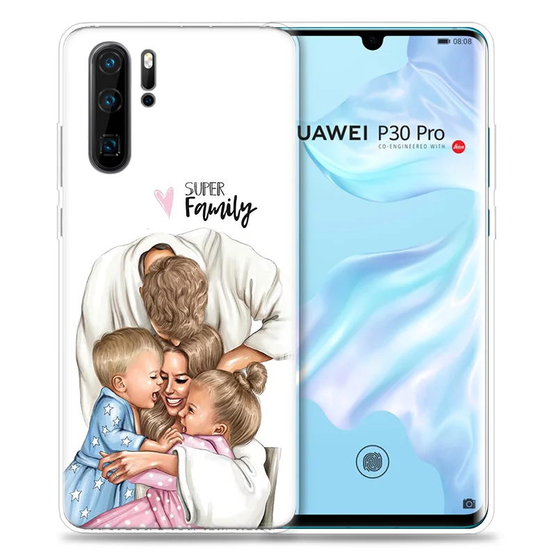 Чехол для huawei P30 P20 P10 P9 mate 10 20 Lite Pro, сумка для мобильного телефона P Smart Z Plus, мама и ребенок, папа P8 P30Pro P20lite