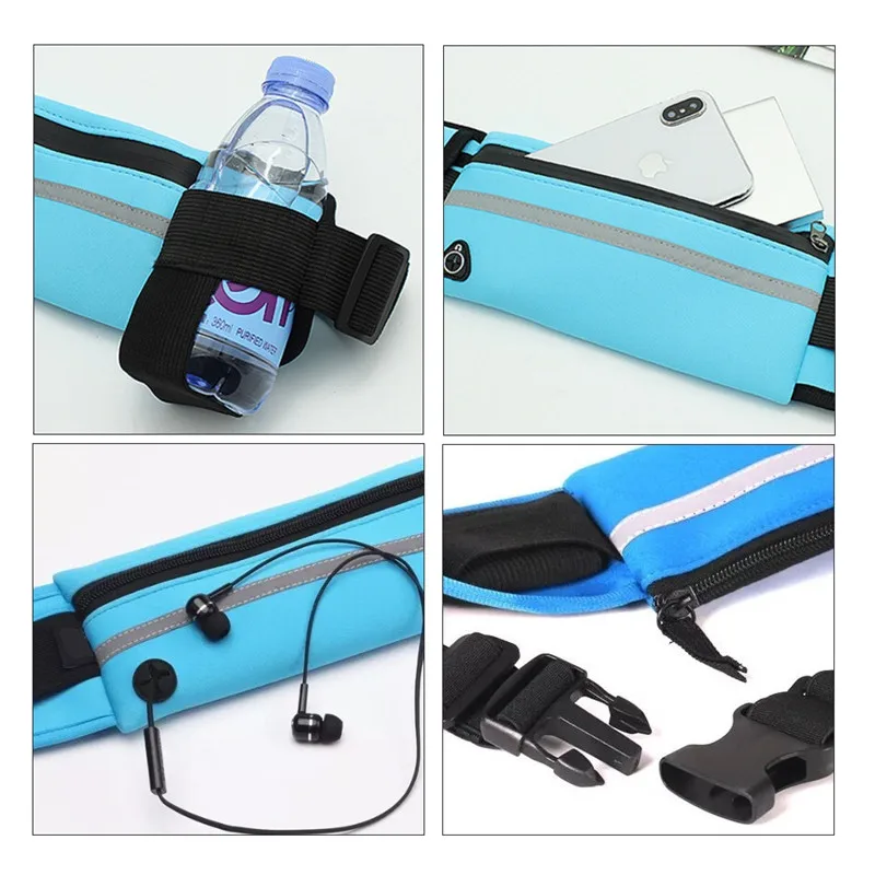 Спортивная поясная сумка для занятий спортом на открытом воздухе, водонепроницаемая сумка для бега, сумка для бутылок с водой, Карманный Кошелек для монет, набедренный ремень для денег, дорожная сумка для мобильного телефона