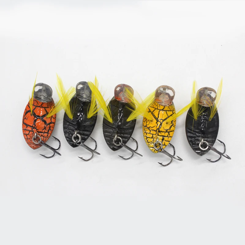 Gorgons رائعة الصيد معالجة 35 مللي متر 4g الزيز الطعم الصيد إغراء الحشرات Bug Lure البحر Beetit كرنك ل باس الكارب الصيد