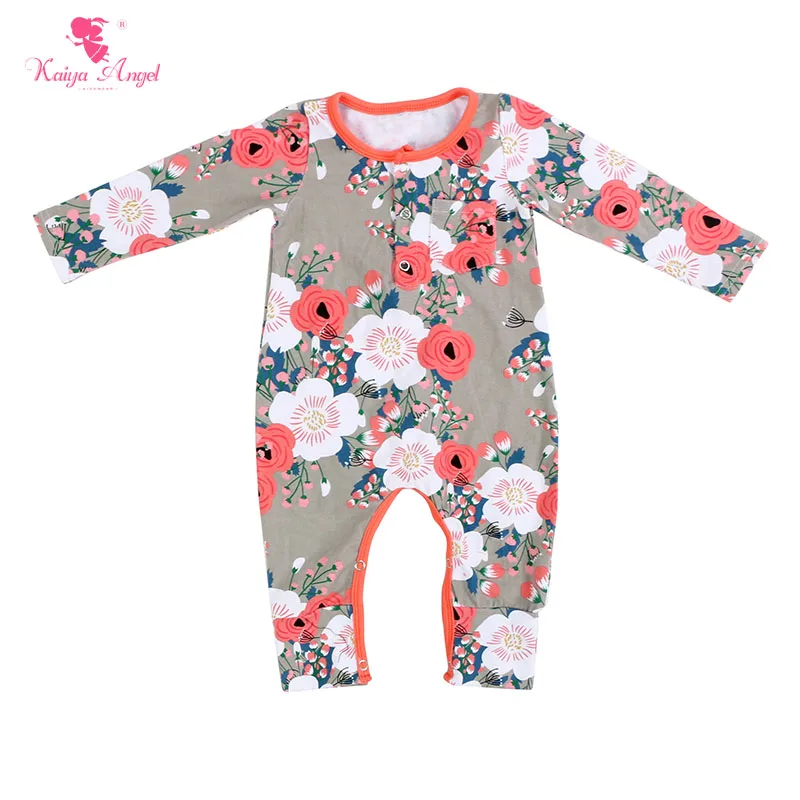 Kaiya Angel/ г.; Лидер продаж; Рождественская зимняя одежда для новорожденных мальчиков и девочек; Милая хлопковая одежда с длинными рукавами с цветочным рисунком и рисунком медведя; с фабрики