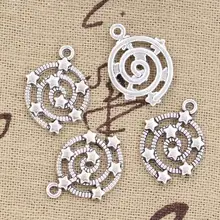 30 pçs encantos estrelas de tiro galáxia 21x15mm bronze antigo prata cor chapeado pingentes fazendo diy artesanal tibetano jóias