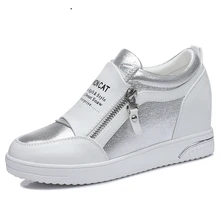 Новое поступление; сезон весна-осень; Великолепная модная обувь с круглым носком на низком каблуке; смешанные цвета; удобная женская повседневная обувь, увеличивающая рост