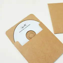 10 шт./лот 13*13 см Kraft бумага CD чехол конверт мешок рукава DVD коробки для хранения диски Caver держатель