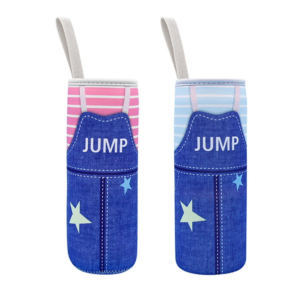 

2pcs/lot L size Thermal Insulation Neoprene Beer Cooler Cup Set 500ml Double Universal Anti Falling Glass Protect Sleeve Handle