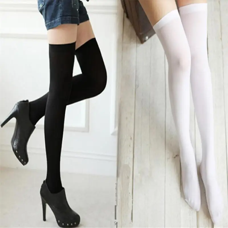Женские Модные эластичные нейлоновые носки выше колена; Новинка; jy17