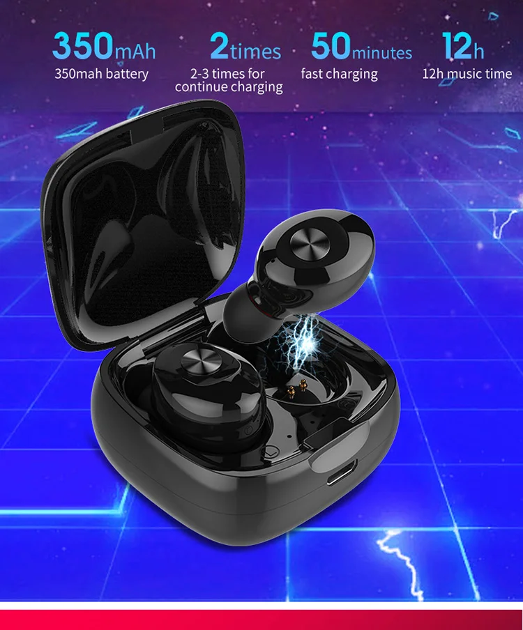 TWS беспроводные 5,0 Bluetooth мини наушники, стерео бас гарнитура, спортивные 3D стерео наушники с микрофоном HD