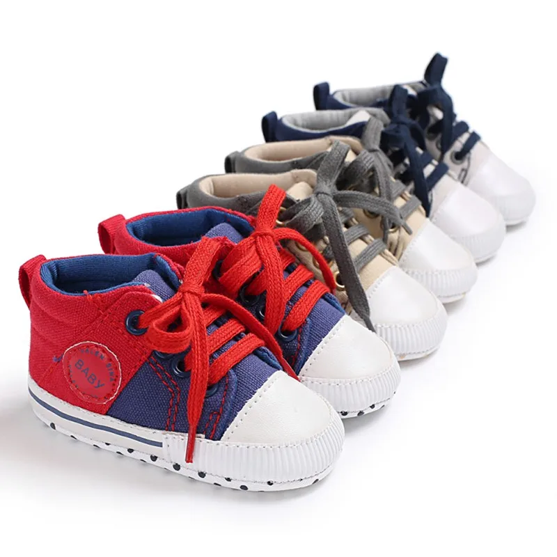 Детская обувь; классическая парусиновая обувь для маленьких мальчиков; Весенняя хлопковая обувь с ремешками для новорожденных мальчиков и девочек; обувь для первых шагов