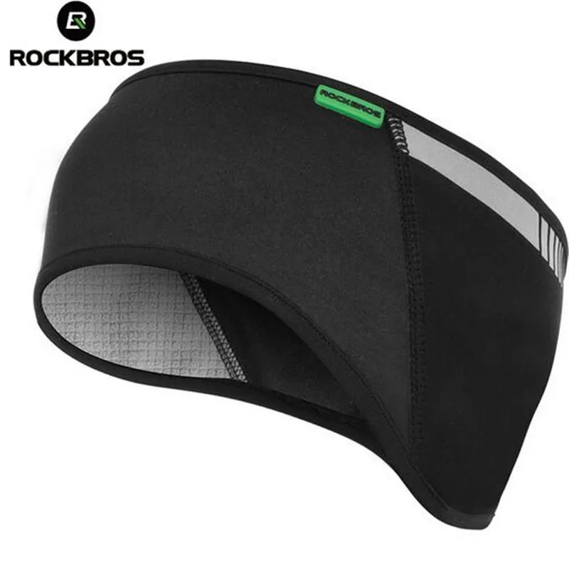 ROCKBROS Sports Outdoors Reflective Handwear Cycling Bike Headband Hat Winter Warm Fleece Thermal Bicycle Cap Ear Warmer Protect
