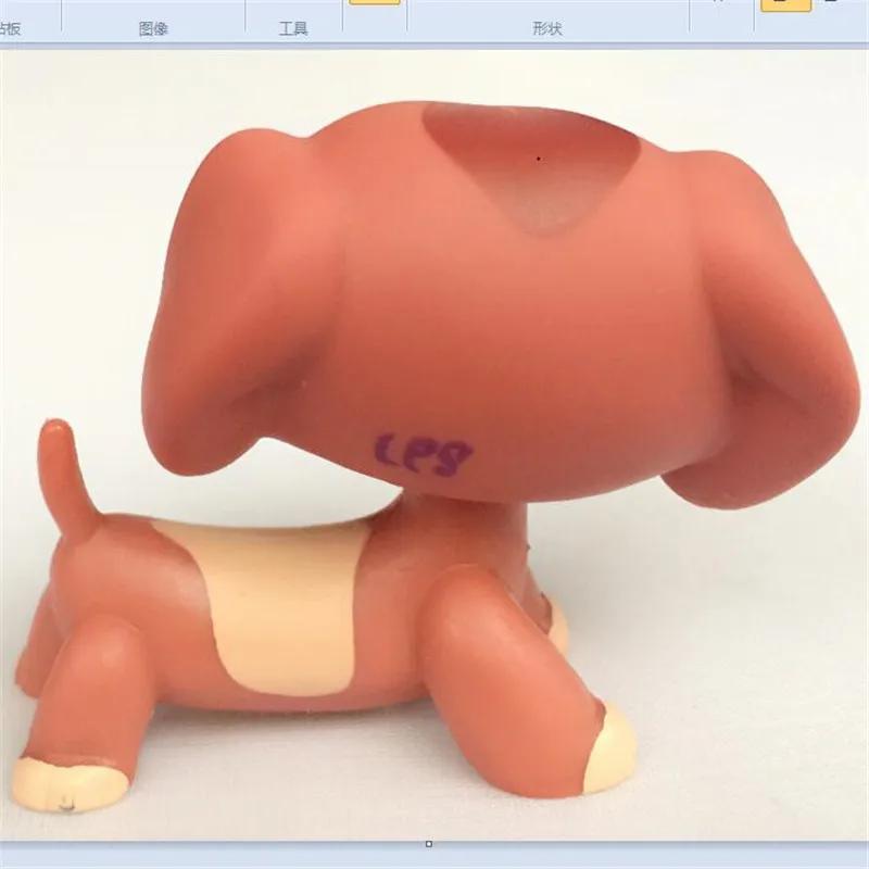 Real Pet Shop Lps Toys DACHSHUND Dog Rare Animal Figure Old Original Black Puppy Sausage Free Shipping