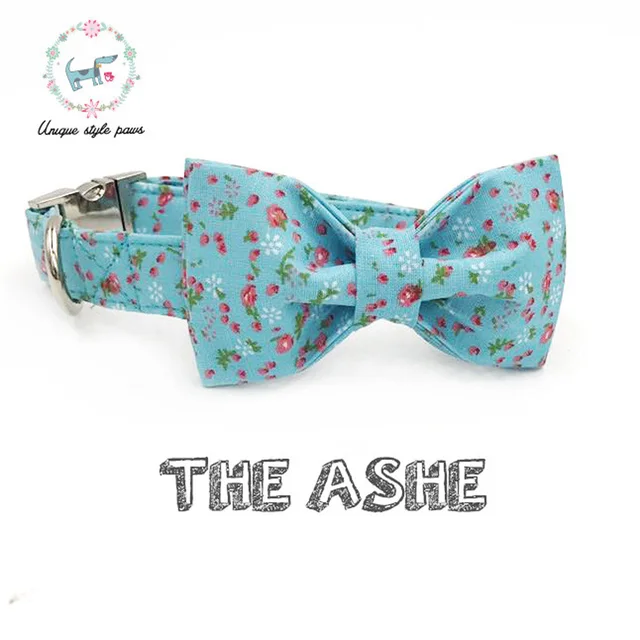 Il Bule Collare di Cane con Bow Tie Cotone Dog & Cat Collana Personalizzata con Il Bule Collare di Cane con Bow Tie Cotone Dog & Cat Collana Personalizzata con