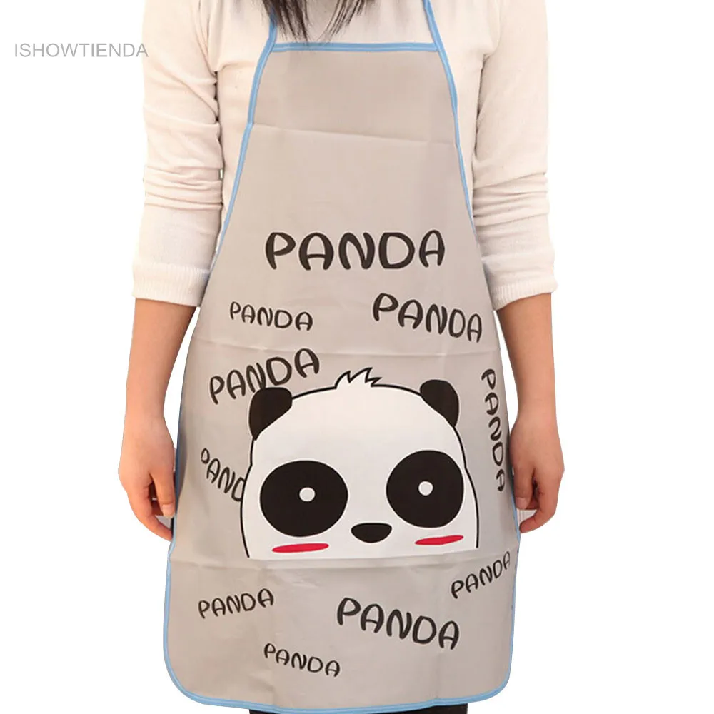 

ISHOWTIENDA Promotion Special Offer Hot Cartoon Waterproof Apron Kitchen Restaurant Cooking Bib Aprons Suits For Men And Women