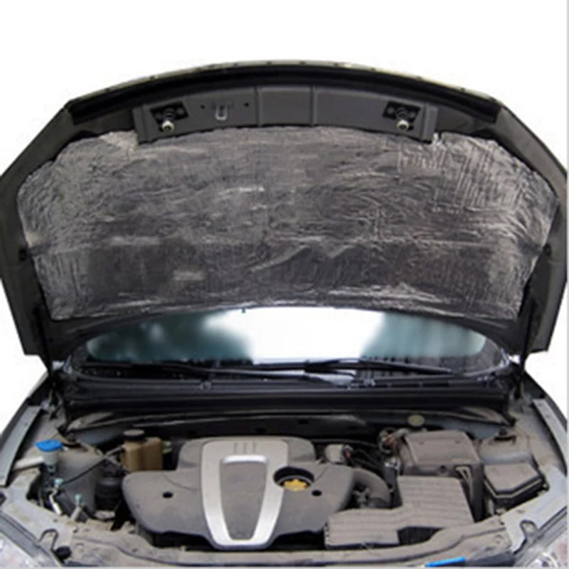 

140cm x100cm Car Hood Engine Firewall Heat Mat Deadener Sound Insulation Deadening Material Aluminum Foil Sticker